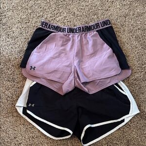 Under Armour Purple and Black Shorts Duo